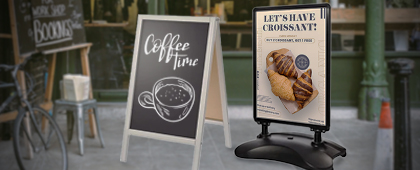 New: Pavement signs for a precise outdoor effect